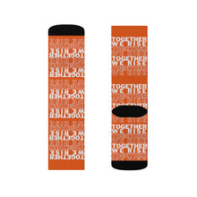 Load image into Gallery viewer, "Together We Rise" Orange Unisex Socks