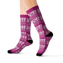 Load image into Gallery viewer, "Together We Rise" Pink Unisex Socks
