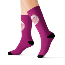 Load image into Gallery viewer, &quot;Women on the Rise&quot; Pink Unisex Socks
