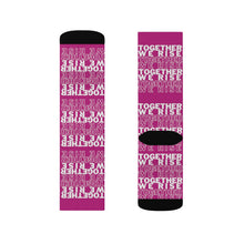 Load image into Gallery viewer, &quot;Together We Rise&quot; Pink Unisex Socks

