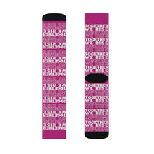 Load image into Gallery viewer, &quot;Together We Rise&quot; Pink Unisex Socks
