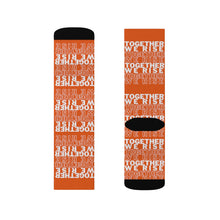 Load image into Gallery viewer, &quot;Together We Rise&quot; Orange Unisex Socks
